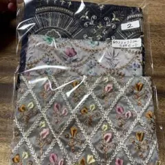 インド刺繍生地　はぎれセット　2