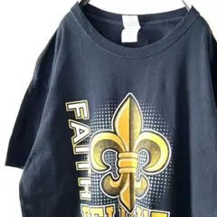 ポート&カンパニー FAITH BELIEVE Tシャツ L ブラック黒古着