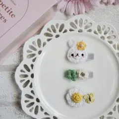 ୨୧ヘアクリップセットA-74୨୧ベビー&キッズ⑅﻿ハンドメイド⑅﻿