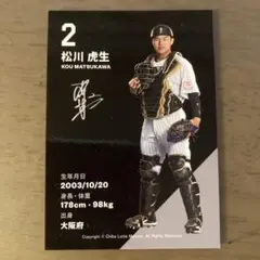 千葉ロッテ リアルトレカ 松川選手