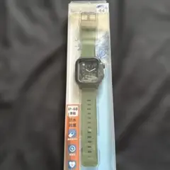 アップルウォッチ44mm ケース バンド 一体型 防水 傷防止 (グリーン)
