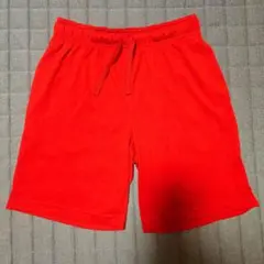 赤 ショートパンツ ウエストゴム 紐付き
