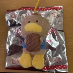 【匿名配送】スシロー　サンリオ　ぬいぐるみマスコット　あひるのペックル　日焼け