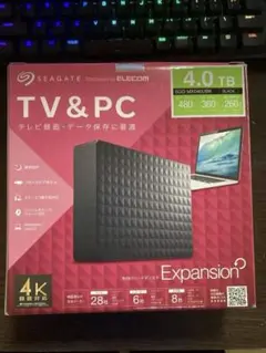 エレコム seagate 外付けHDD 4TB SGD-MX040UBK