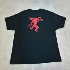 ヘインズ　WTF　ファイヤーボール　トップス　Tシャツ　古着　ブラック　黒　XL