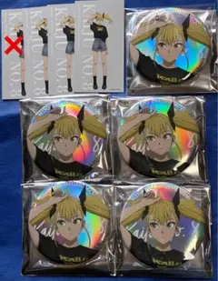 怪獣8号ベースヤード トーキョービッグ缶バッジ オーロラ四ノ宮キコル5点特典3枚