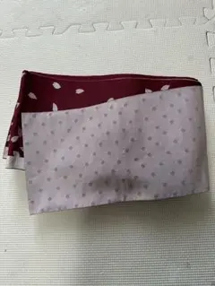 浴衣　帯 リバーシブル　ドット柄×桜模様