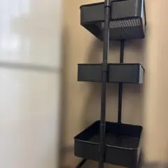 ブラック スチール製 3段
