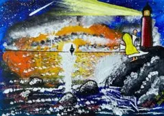 きらきら平井宗一絵画　京都駅展示会入選出品作品　原画　直筆サイン入り