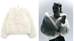【新品タグ付き】ZARA フェイクファージャケットM