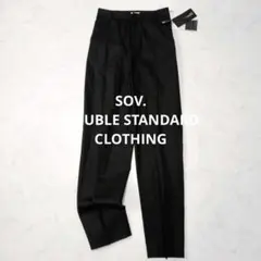 新品SOV. DOUBLE STANDARD CLOTHING タックパンツ　黒