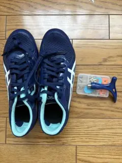 ASICS スパイクシューズ 25.0 cm ネイビー/ミント