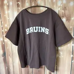 UCLA BRUINS プリントロゴ 半袖Tシャツ ブラウン