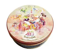 【限定品】ディズニーランド　40周年　お菓子缶　空きカン