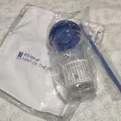 【1点限り】BTS タンブラー REUSABLE TUMBLER 530ml 青