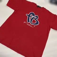 Used FUBU フブ刺繍ロゴレッドTシャツXL
