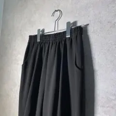 【ヴィンテージ】日本製 シンプル リラックスパンツ ブラック古着usedBM16