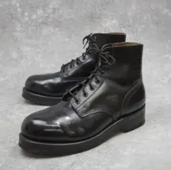 80s カナダ軍 policeman 黒レザー ハイカット ワークブーツ 高評価のクリスマスプレゼント policeman カナダ軍 80s 黒レザー