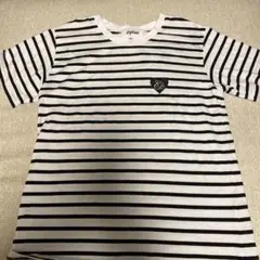 epine tee エピヌ　Tシャツ　ボーダー　ハート　♡Eé black