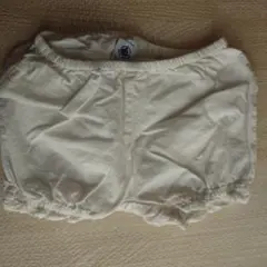 プチバトー　ホワイトパンツ 12m/74cm