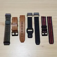GARMIN QuickFit 22mm（20mm含む）レザーベルトなど 4本