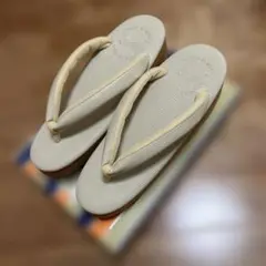 カフェぞうり 本革 アイボリー 23.0cm