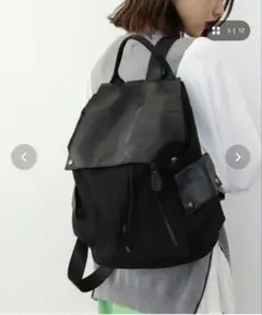 スリーフォータイム　ラム×ナイロンリュック