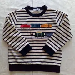 ファミリア　110　トレーナー　電車　ボーダー