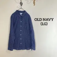 【OLD NAVY】オールドネイビー(LG)総柄ブラウス
