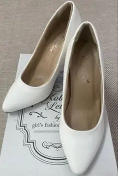 ホワイト 白パンプス ハイヒール