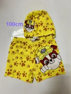 新品　パウパトロール 水着　100cm 男の子　水着　パンツと帽子 2点セット