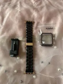 42MM ステンレススチールバンド ブラック・ゴールド