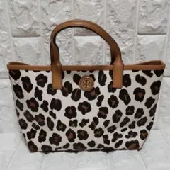 Tory Burch トリーバーチ レザー レオパード ヒョウ柄 ハンドバッグ