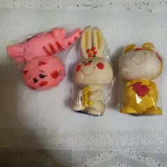 良い子の友達動物ソフビクマさん水森亜土レトロ他うさぎ、猫3点まとめ売り現状品！