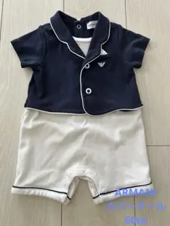 エンポリオアルマーニ ロンパース 6M ネイビー/ホワイト60㎝