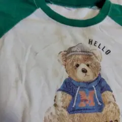クマプリント ラグランTシャツ 80サイズ