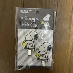 前髪クリップ　さスヌーピー　黒