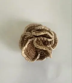 コサージュ　ラフィア　ブラウン