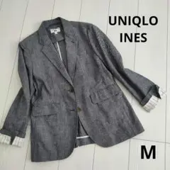 UNIQLO ユニクロ　INES イネス　テーラードジャケット　青　M