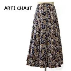 ARTI CHAUT アーティショ ペイズリー プリーツスカート フレアスカート