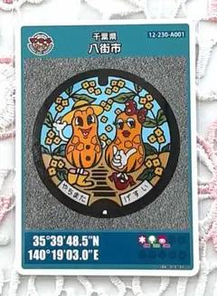第26弾 千葉県八街市マンホールカードA001 初回ロット　ピーちゃんナッちゃん