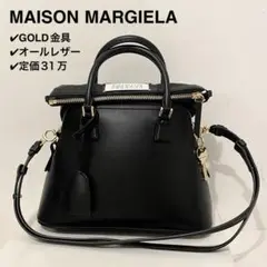 マルジェラ ブラック ミニ 5AC バッグ ハンドバッグ ゴールド金具
