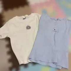 アナップガールTシャツ 2枚セット ホワイト・ブルー