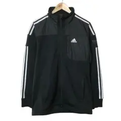 adidas アディダス トラックジャケット 黒 白ライン ジャージ XO アディダス adidas ジャケット ジャージ トラックジャケット 3本