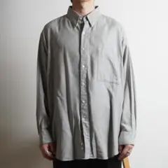 DONNA KARAN NEWTORK ストライプ柄シャツ グレー/ZW130