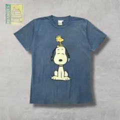 【PEANUTS】 Tシャツ 半袖 スヌーピー ウッドストック プリント M