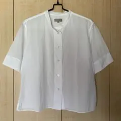 c マーガレットハウエル バンドカラー 半袖シャツ