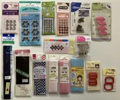 【新品】手芸　まとめ売り② スナップ　バイアステープ　マジックテープ　ほか