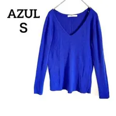 アズールAZUL セーター Vネック S ブルー