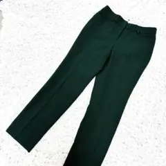 ドゥクラッセ【L】スラックス パンツ グリーン きれいめ 緑 美品